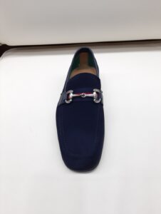 MOCASSINO IN CAMOSCIO CON FIBBIETTA GUCCI TROTTERS