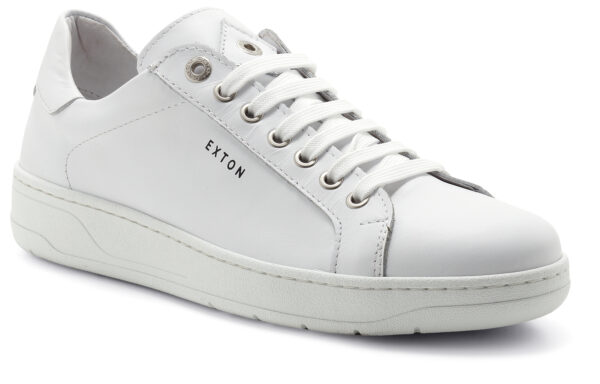 Sneaker in pelle con fondo basso exton uomo