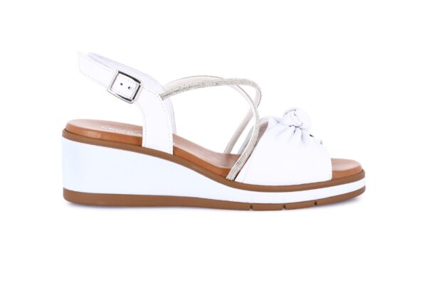 SANDALO ZEPPATO CON INCROCIO BRILLANTINATO FLOK GRUNLAND DONNA