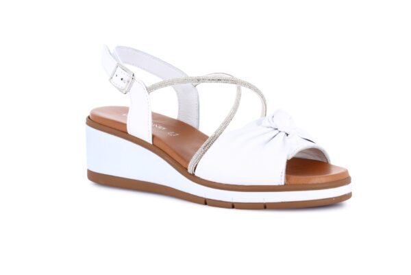 SANDALO ZEPPATO CON INCROCIO BRILLANTINATO FLOK GRUNLAND DONNA