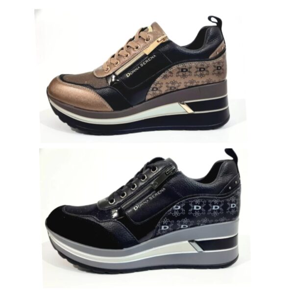 SNEAKERS CON LACCI E ZIP LATERALE DONNA SERENA