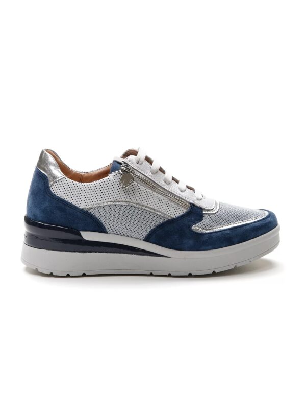 SNEAKER CON LACCI E ZIP LATERALE CREAM STONEFLY DONNA