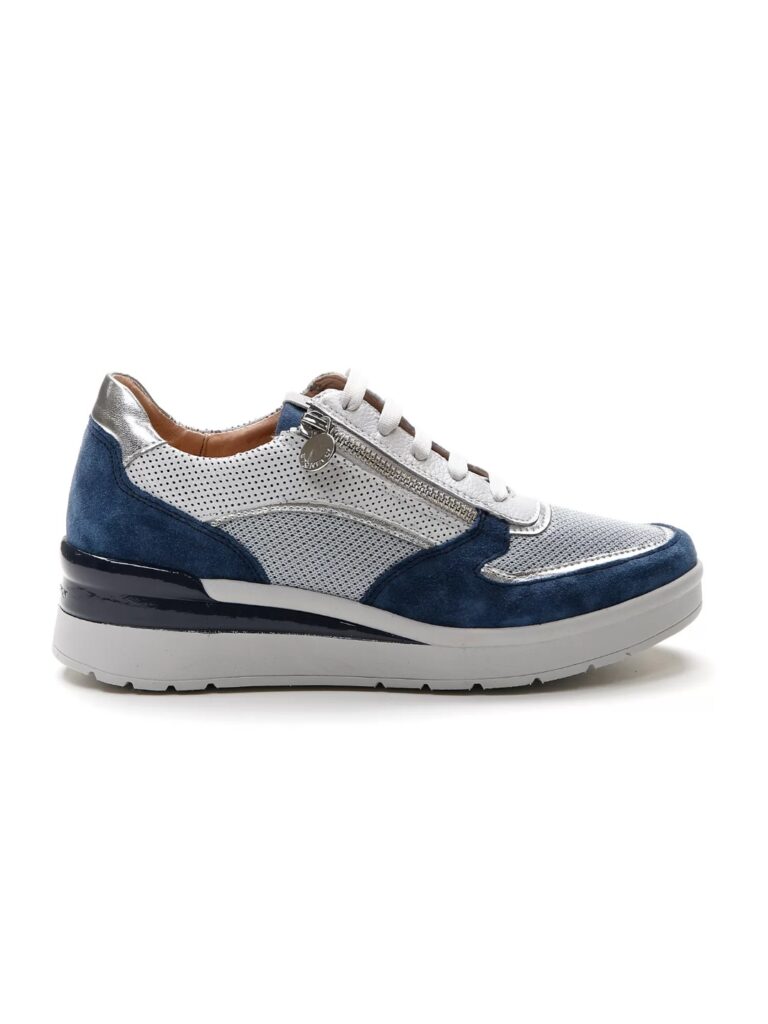 SNEAKER CON LACCI E ZIP LATERALE CREAM STONEFLY DONNA