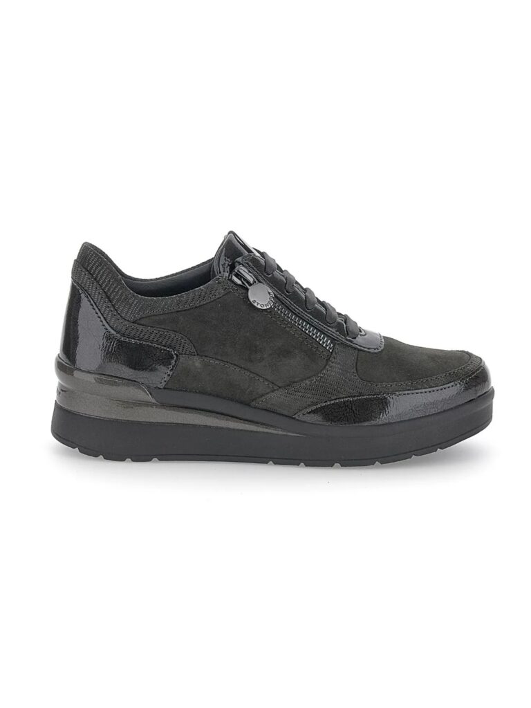 SNEAKERS ALLACCIATA CON ZIP LATERALE CREAM STONEFLY DONNA