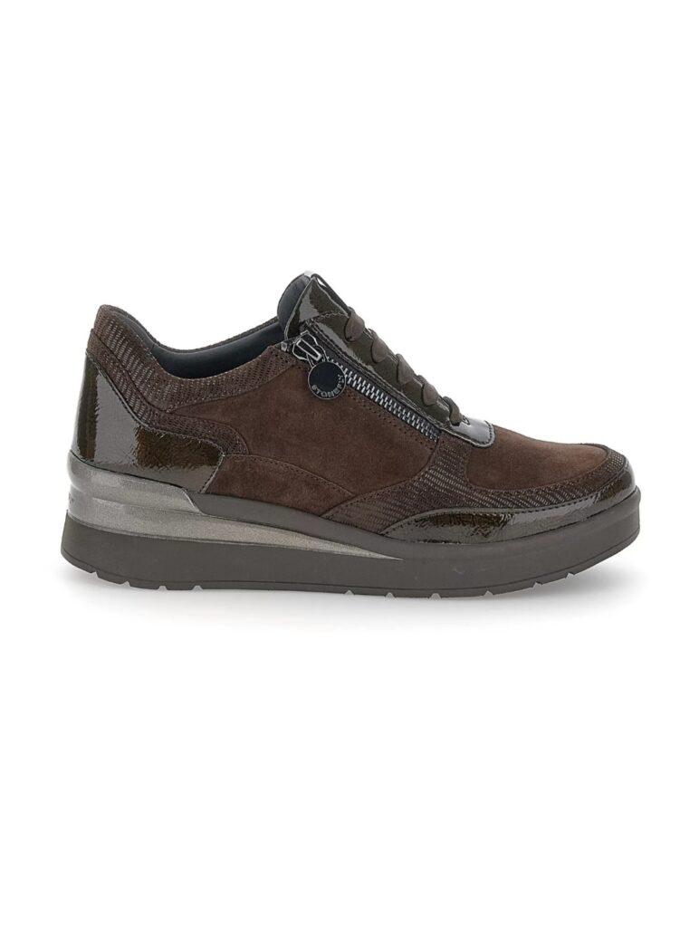 SNEAKERS ALLACCIATA CON ZIP LATERALE CREAM STONEFLY DONNA