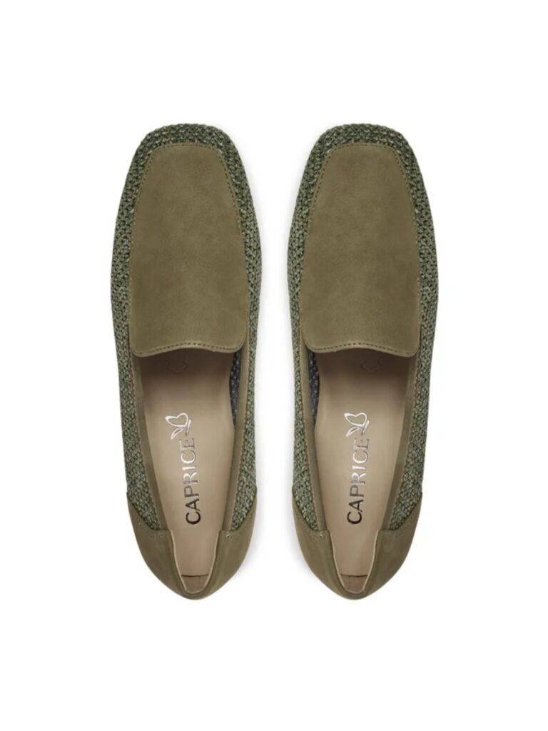 MOCASSINO IN RAFFIA CON PATTINA CAPRICE DONNA