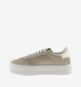 SNEAKERS CON PIATTAFORMA BARCELLONA IN RETE E CAMOSCIO VICTORIA DONNA