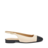 SLINGBACK IN PELLE BICOLORE FRAU DONNA