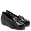 MOCASSINO CON ZEPPA IN VERNICE DECORATA CON FIBBIA 24HRS DONNA