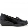 MOCASSINO CON ZEPPA IN VERNICE DECORATA CON FIBBIA 24HRS DONNA