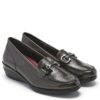 MOCASSINO CON ZEPPA IN VERNICE DECORATA CON FIBBIA 24HRS DONNA