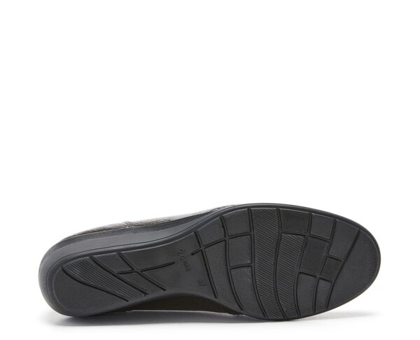 MOCASSINO CON ZEPPA IN VERNICE DECORATA CON FIBBIA 24HRS DONNA